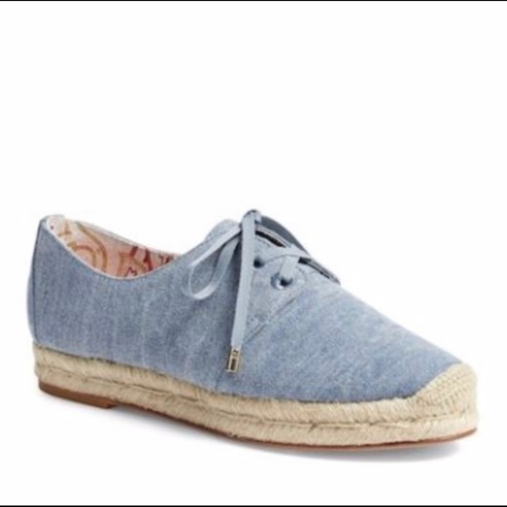 SOLD. Joie denim espadrilles platform